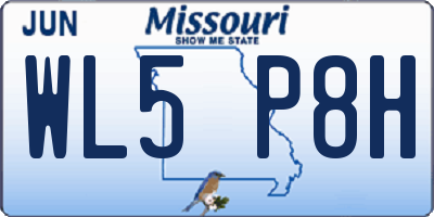 MO license plate WL5P8H
