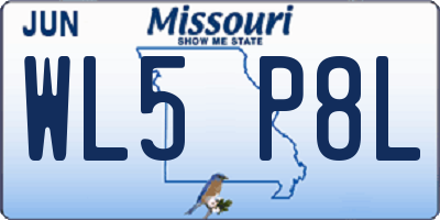 MO license plate WL5P8L