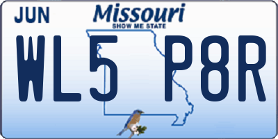 MO license plate WL5P8R