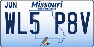 MO license plate WL5P8V