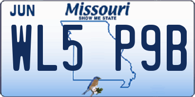 MO license plate WL5P9B