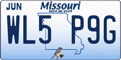 MO license plate WL5P9G