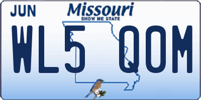 MO license plate WL5Q0M