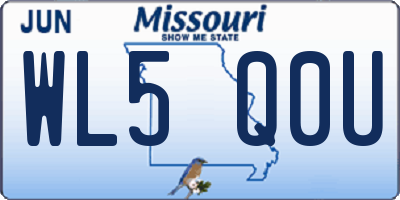 MO license plate WL5Q0U
