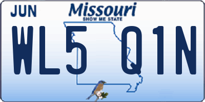 MO license plate WL5Q1N