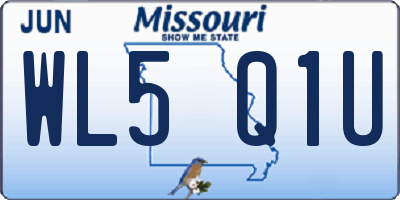 MO license plate WL5Q1U