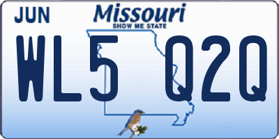 MO license plate WL5Q2Q