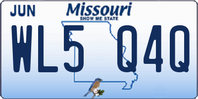 MO license plate WL5Q4Q