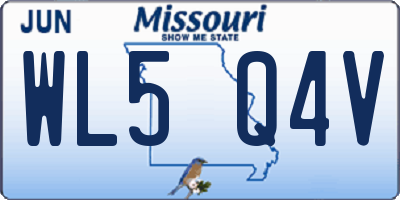 MO license plate WL5Q4V