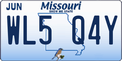 MO license plate WL5Q4Y