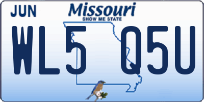 MO license plate WL5Q5U