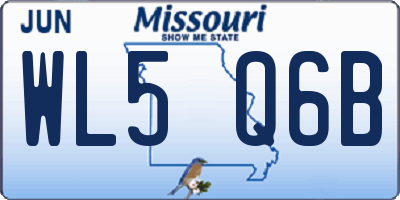 MO license plate WL5Q6B
