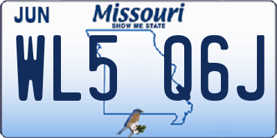 MO license plate WL5Q6J