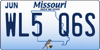 MO license plate WL5Q6S