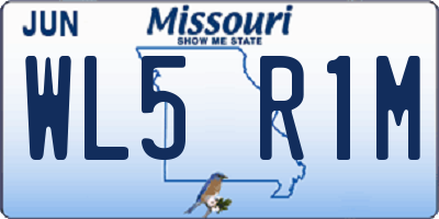 MO license plate WL5R1M