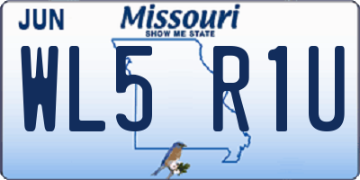 MO license plate WL5R1U