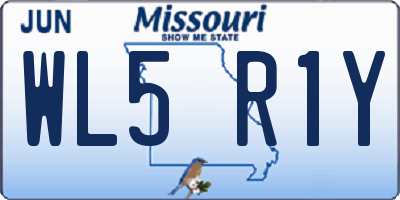 MO license plate WL5R1Y