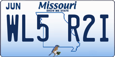 MO license plate WL5R2I