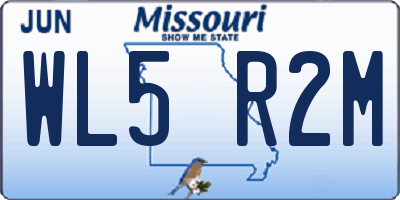 MO license plate WL5R2M