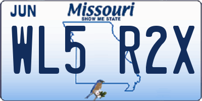 MO license plate WL5R2X