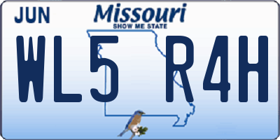 MO license plate WL5R4H