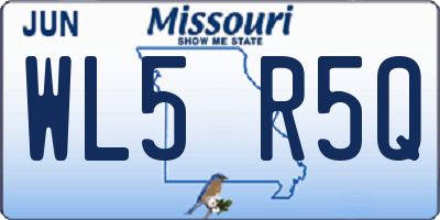 MO license plate WL5R5Q