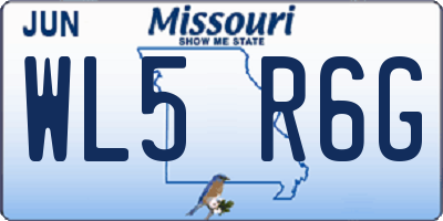 MO license plate WL5R6G