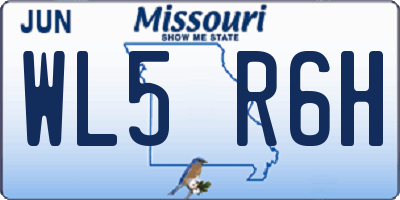 MO license plate WL5R6H