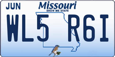 MO license plate WL5R6I