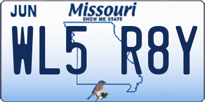 MO license plate WL5R8Y