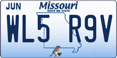 MO license plate WL5R9V