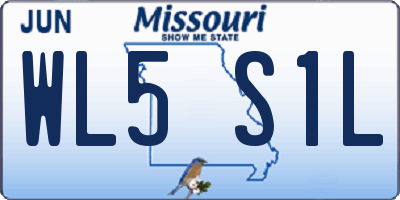 MO license plate WL5S1L