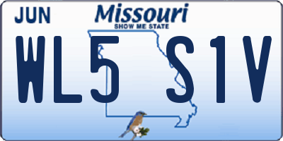 MO license plate WL5S1V