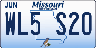 MO license plate WL5S2O