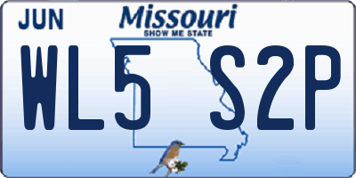 MO license plate WL5S2P