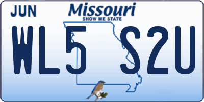 MO license plate WL5S2U