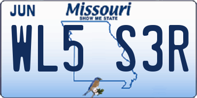 MO license plate WL5S3R