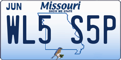 MO license plate WL5S5P
