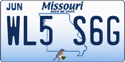 MO license plate WL5S6G