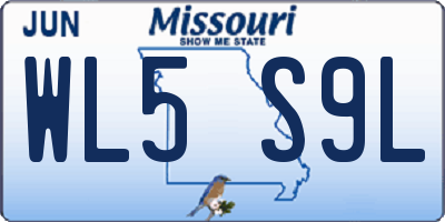 MO license plate WL5S9L