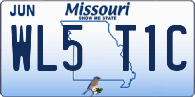 MO license plate WL5T1C