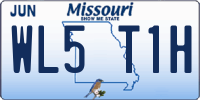MO license plate WL5T1H