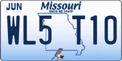 MO license plate WL5T1O