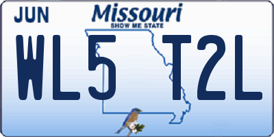 MO license plate WL5T2L
