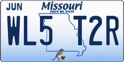 MO license plate WL5T2R