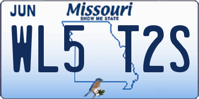 MO license plate WL5T2S