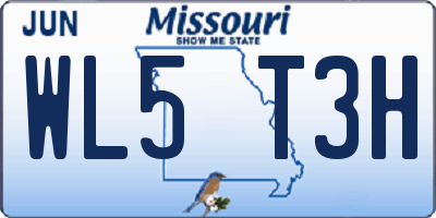 MO license plate WL5T3H