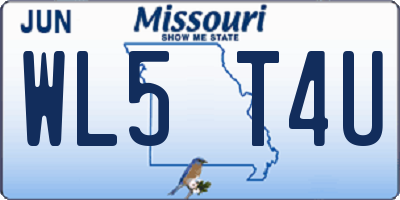 MO license plate WL5T4U