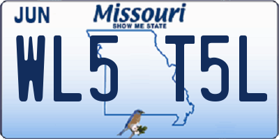 MO license plate WL5T5L