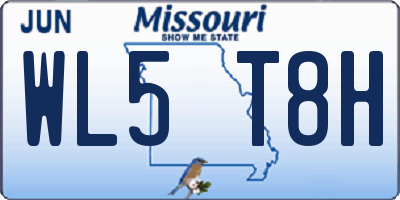 MO license plate WL5T8H